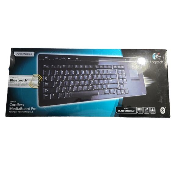 Logitech Cordless MediaBoard Pro for PS3 New in Open Box - Picture 1 of 8